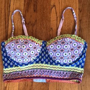 Patterned bra top